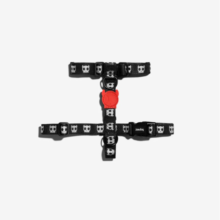Шлея для собак Zee.Dog - Skull 2.0 black H-Harness