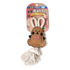 Жувальна іграшка з канатом DoggyMan Leather Rabbit with Rope