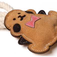 Жувальна іграшка з канатом DoggyMan Leather Rabbit with Rope