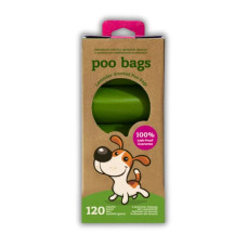 Одноразові пакети Poo Bags для прибирання за тваринами в рулонах, 120 шт
