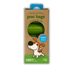 Одноразові пакети Poo Bags для прибирання за тваринами в рулонах, 120 шт
