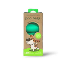 Одноразові пакети Poo Bags для прибирання за тваринами в рулонах, 120 шт