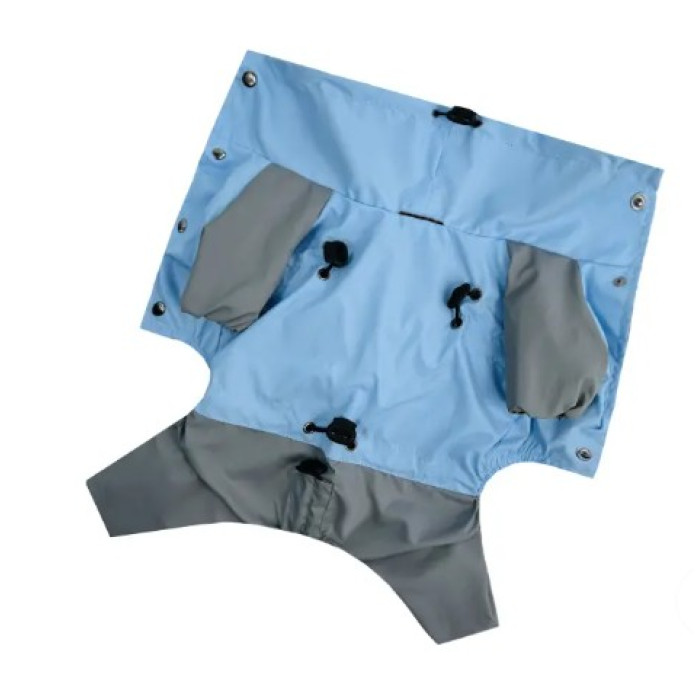 Дощовик з фіксаторами блакитно сірий