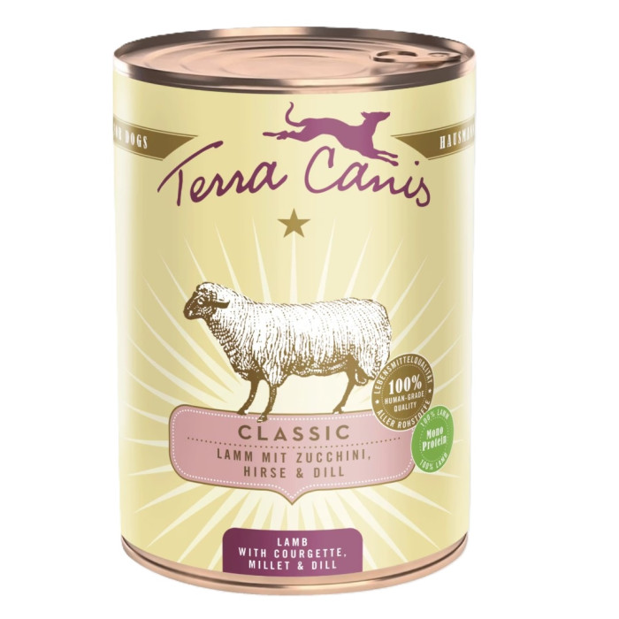Вологий корм для собак Ягня з пшоном та кабачком Classic Menu TerraCanis