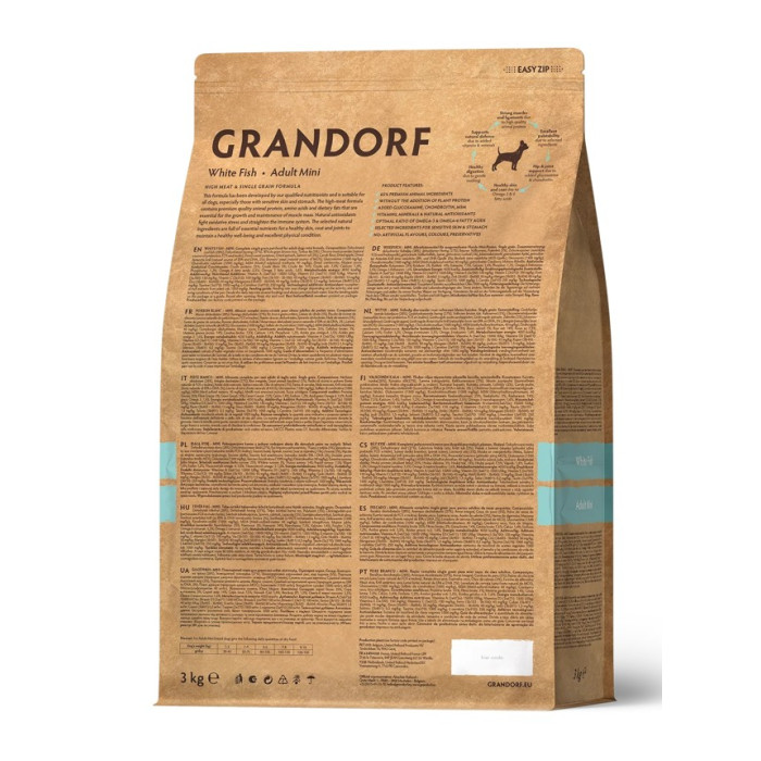 Сухий корм для собак Grandorf Adult Mini з білою рибою