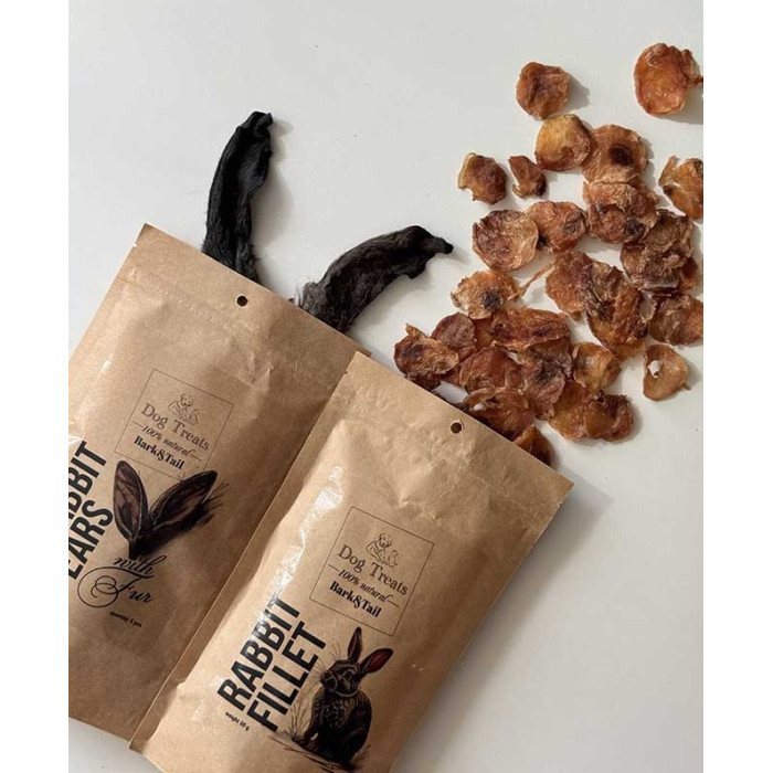 Натуральні ласощі для собак кролячі вуха Bark&Tail