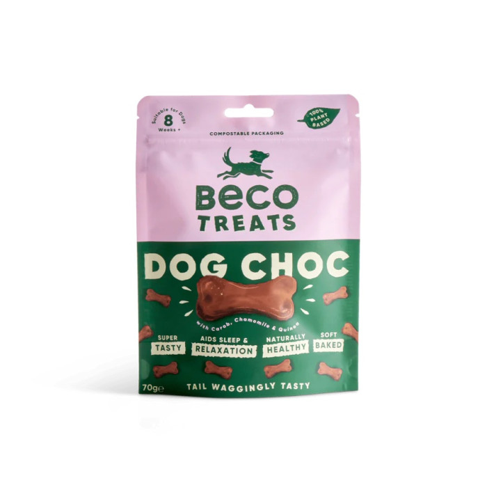 Печиво для собак Beco Pets Шоколад з керобом, ромашкою та кіноа 70 г.