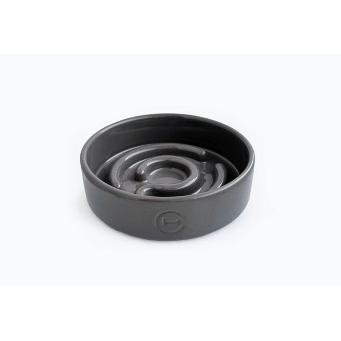 Керамічна миска для повільного годування для собак Graphite Ceramic Slow Feeder