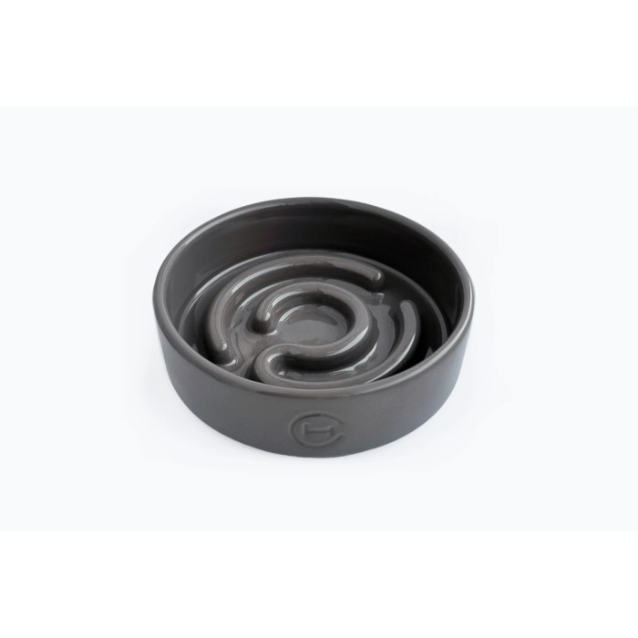Керамічна миска для повільного годування для собак Graphite Ceramic Slow Feeder