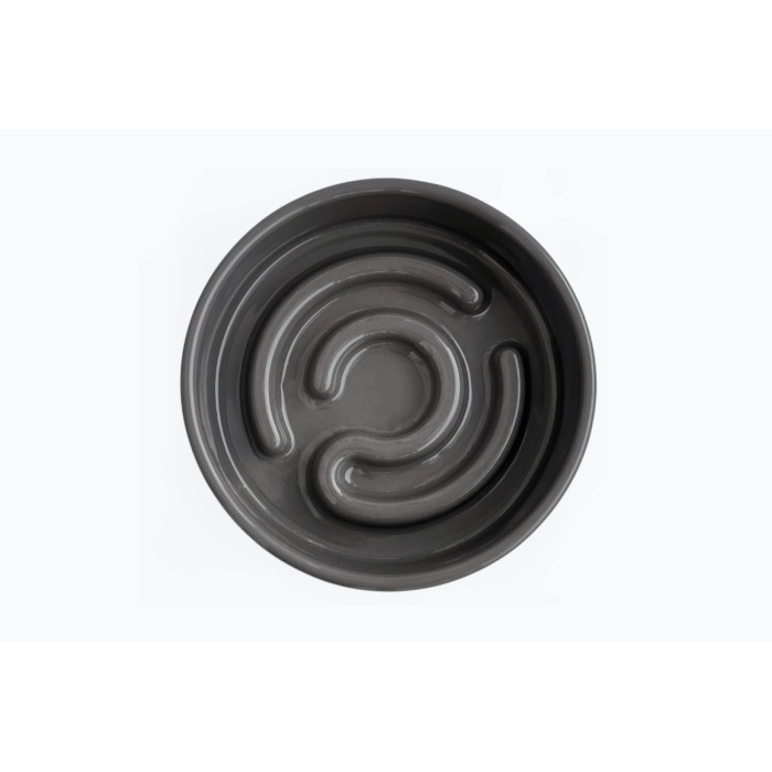 Керамічна миска для повільного годування для собак Graphite Ceramic Slow Feeder