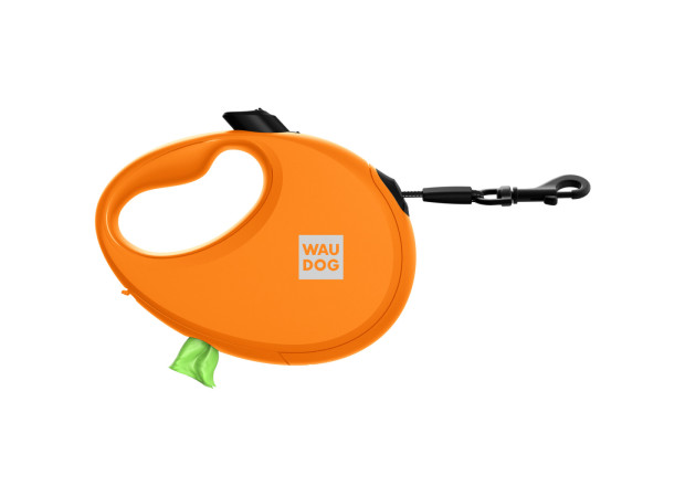 Повідець-рулетка для собак WAUDOG R-leash з контейнером, M, до 20 кг, 5 м