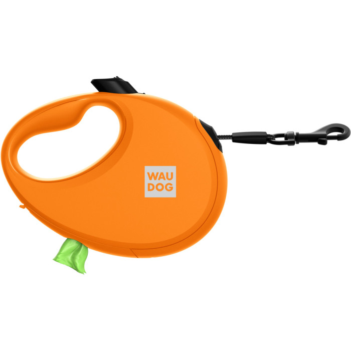 Повідець-рулетка для собак WAUDOG R-leash з контейнером, M, до 20 кг, 5 м