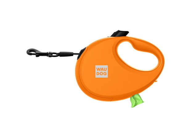 Повідець-рулетка для собак WAUDOG R-leash з контейнером, M, до 20 кг, 5 м