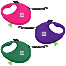 Повідець-рулетка для собак WAUDOG R-leash з контейнером, M, до 20 кг, 5 м