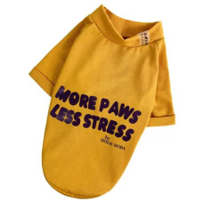 Футболка Less Stress Dogs Bomba жовта
