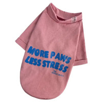 Футболка Less Stress Dogs Bomba пудра