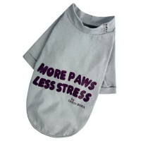 Футболка Less Stress Dogs Bomba сіра