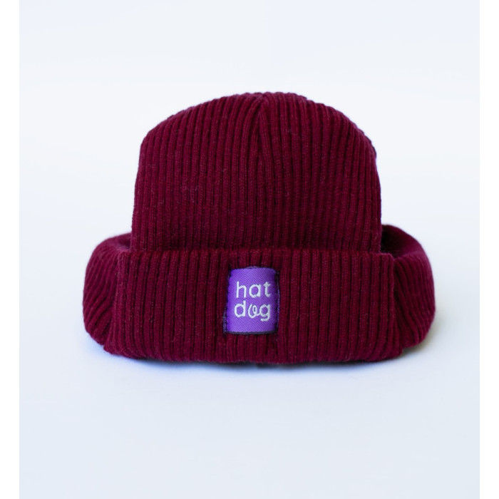 Шапка для собак Hat-Dog акрилова, бордова